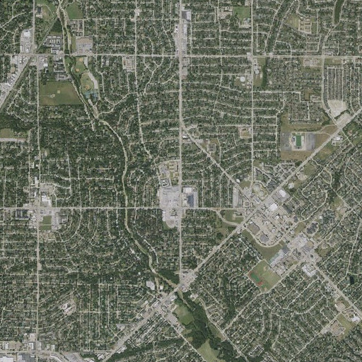 Aerial imagery of Tabernacle Assembly of God Church, TX