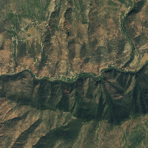 Aerial imagery of Box Canyon, CO