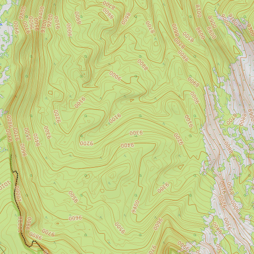 OpenTopoMap map of Papoose Basin, CO