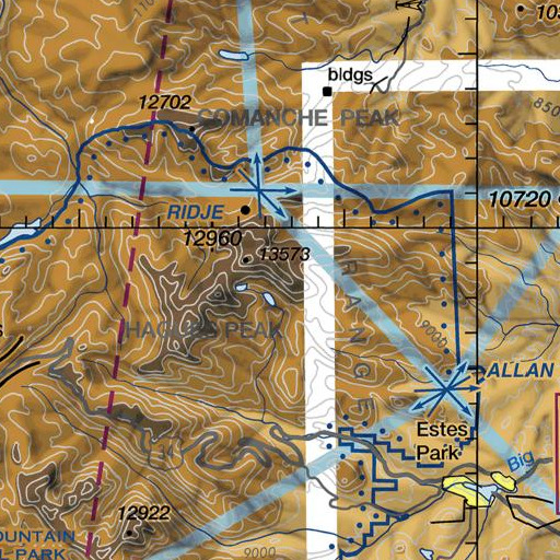 FAA VFR chart of Mummy Mountain, CO