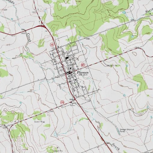 USGS 24K topo map of United Methodist Church, TX