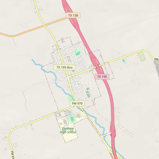 OpenStreetMap map of United Methodist Church, TX