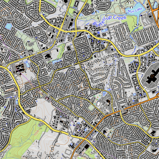 OpenTopoMap map of Gateway Community Church, TX