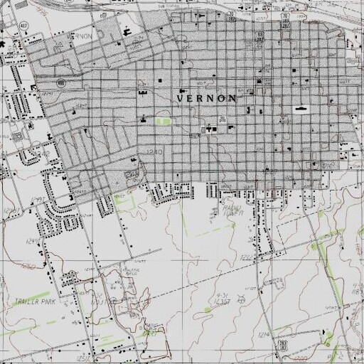 USGS 24K topo map of First Apostolic Church, TX