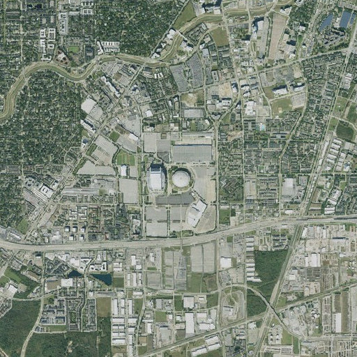 Aerial imagery of Astrodome, TX