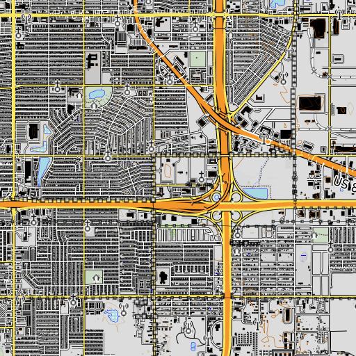 OpenTopoMap map of Moegle Field, TX