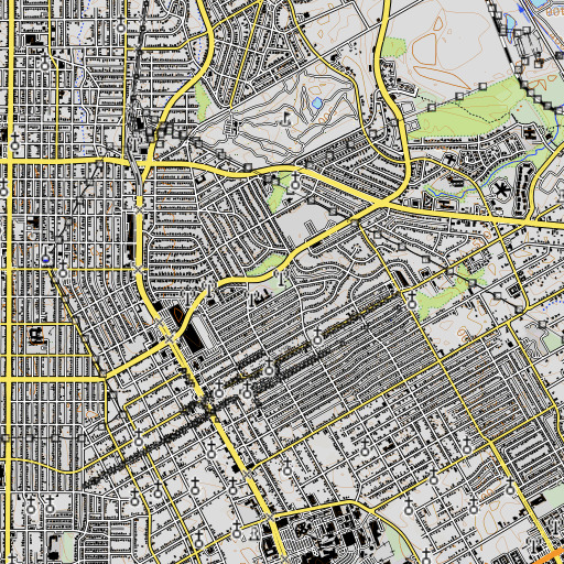 OpenTopoMap map of Deer Path Park, TX