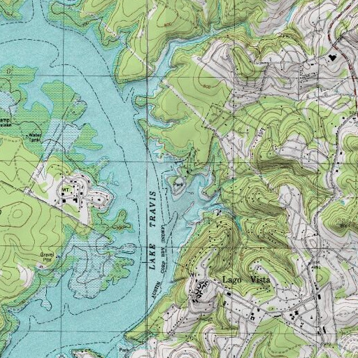 USGS 24K topo map of Bar K Park, TX