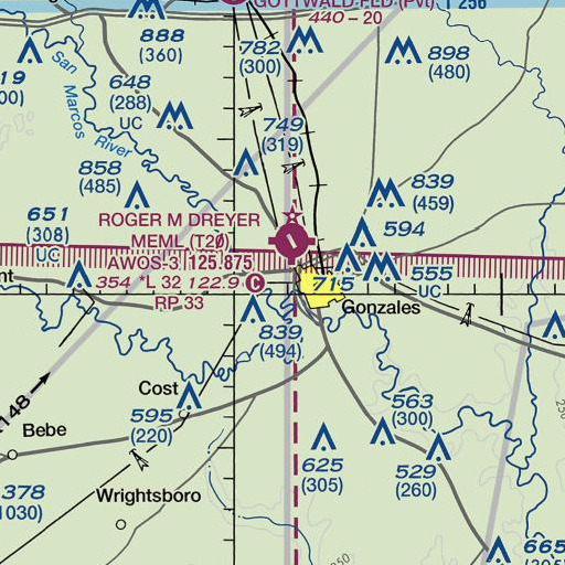 FAA VFR chart of Kennard House, TX