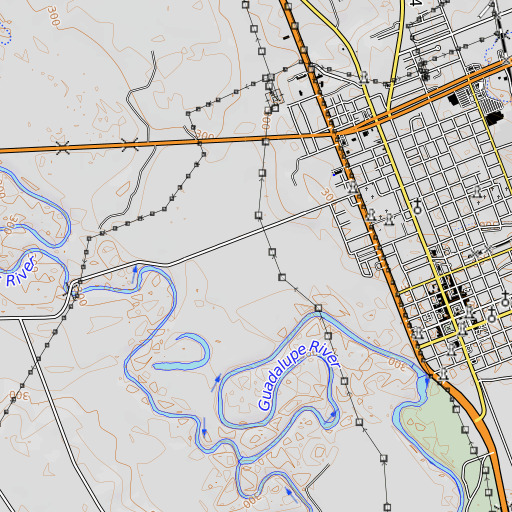 OpenTopoMap map of Kennard House, TX