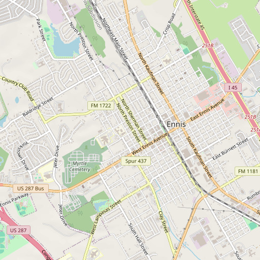 OpenStreetMap map of Fain House, TX