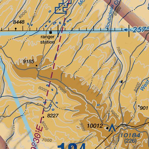 FAA VFR chart of Traver Mesa, CO