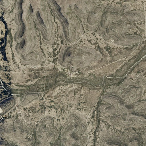 Aerial imagery of Canon Ranch Railroad Eclipse Windmill, TX