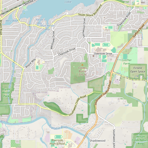 OpenStreetMap map of Cooks Butte City Park, OR