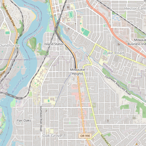 OpenStreetMap map of Bunnell Park, OR