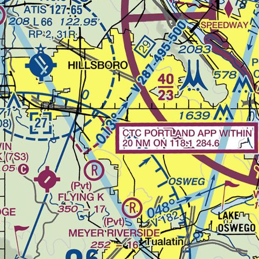 FAA VFR chart of Brookview Park, OR