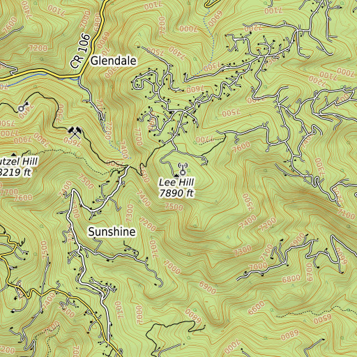 OpenTopoMap map of KSSP-FM (Boulder), CO