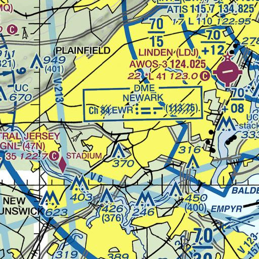 FAA VFR chart of Woodbrook Elementary School, NJ