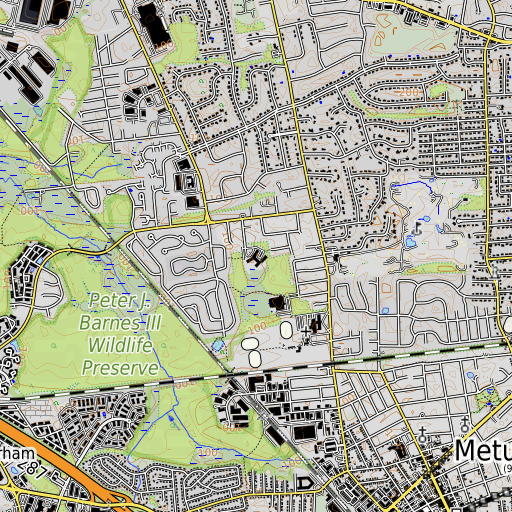 OpenTopoMap map of Woodbrook Elementary School, NJ