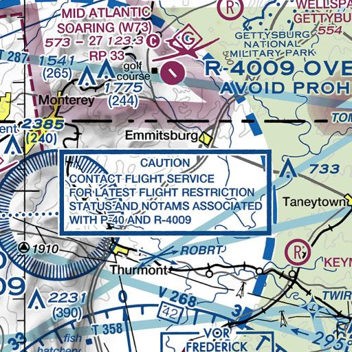 FAA VFR chart of Knott Athletic Recreation Convocation Complex, MD
