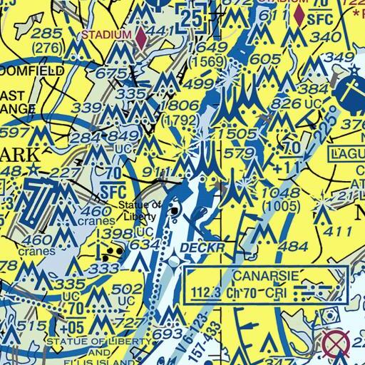 FAA VFR chart of Pier C, NJ