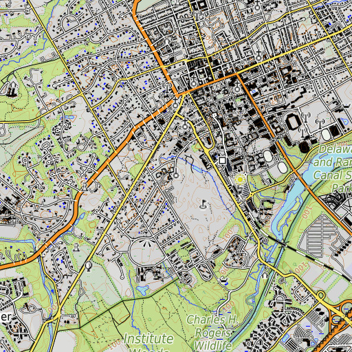 OpenTopoMap map of Cleveland Tower, NJ