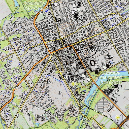 OpenTopoMap map of Pyne Hall, NJ