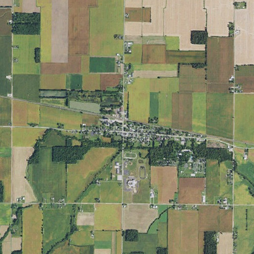 Aerial imagery of Bascom Post Office, OH