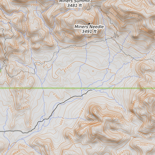 OpenTopoMap map of Barkley Basin, AZ