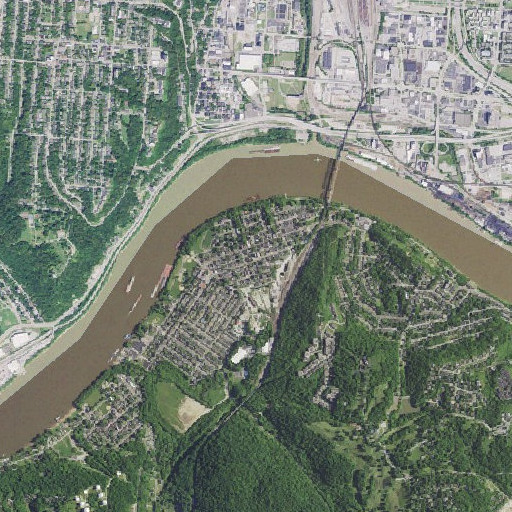 Aerial imagery of Saint James School, KY