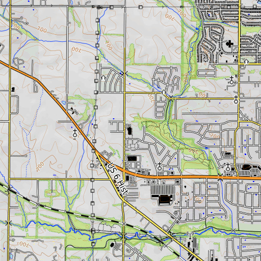 OpenTopoMap map of Buchanan Elementary School, IA