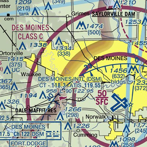FAA VFR chart of Crossroads Park Elementary School, IA