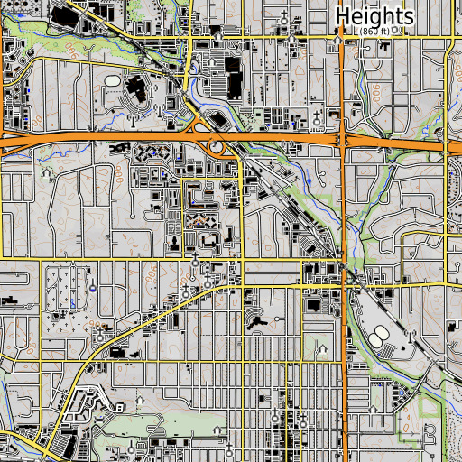 OpenTopoMap map of Clegg Park Elementary, IA