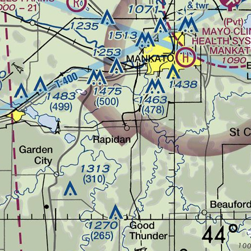 FAA VFR chart of Rapidan Post Office (historical), MN