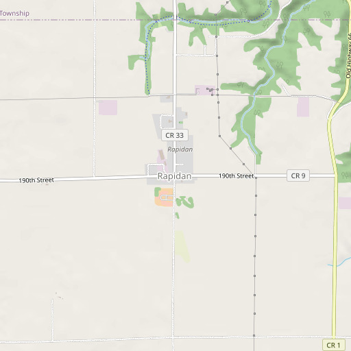 OpenStreetMap map of Rapidan Post Office (historical), MN