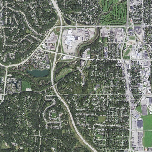 Aerial imagery of Crossroads College, MN