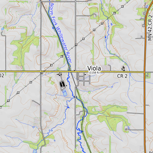 OpenTopoMap map of Viola (historical), MN