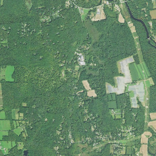 Aerial imagery of Barrett Ledge Brook, CT