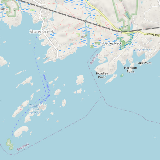 OpenStreetMap map of Bear Island, CT