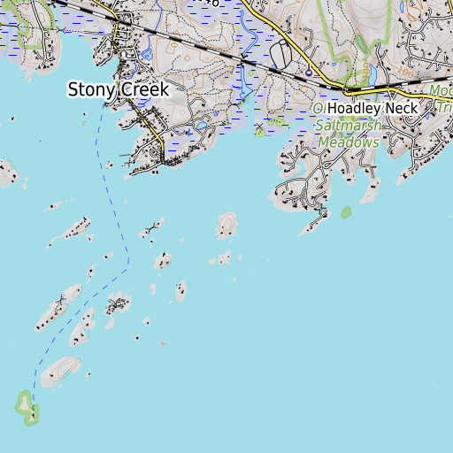 OpenTopoMap map of Bear Island, CT
