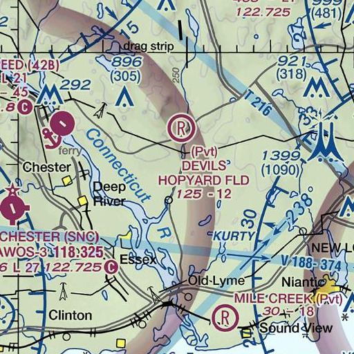 FAA VFR chart of Beaver Brook, CT