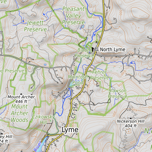 OpenTopoMap map of Beaver Brook, CT