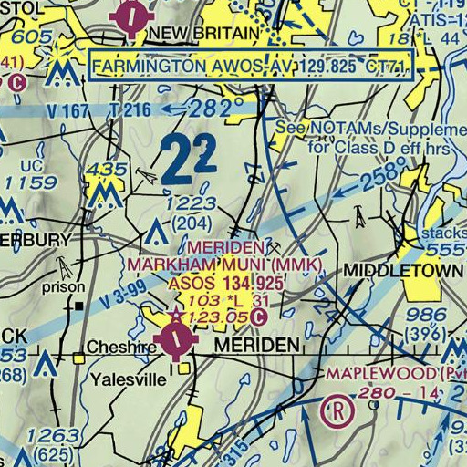 FAA VFR chart of Beaver Pond, CT