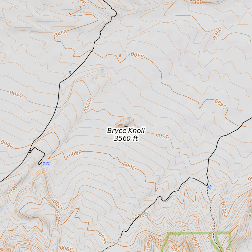 OpenTopoMap map of Bryce Knoll, AZ