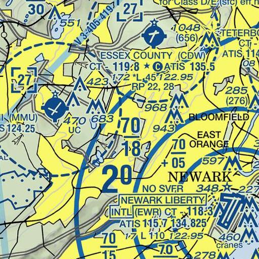 FAA VFR chart of Collins Elementary School, NJ