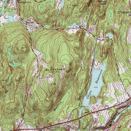 USGS 24K topo map of Breakneck Hill, CT