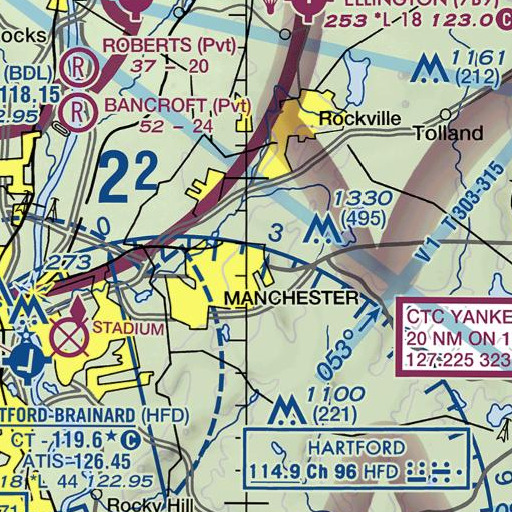 FAA VFR chart of Buckley Elementary School, CT