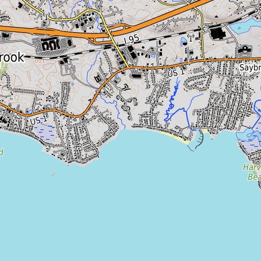 OpenTopoMap map of Cold Spring Brook, CT