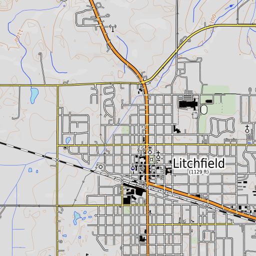 OpenTopoMap map of Northside Park, MN