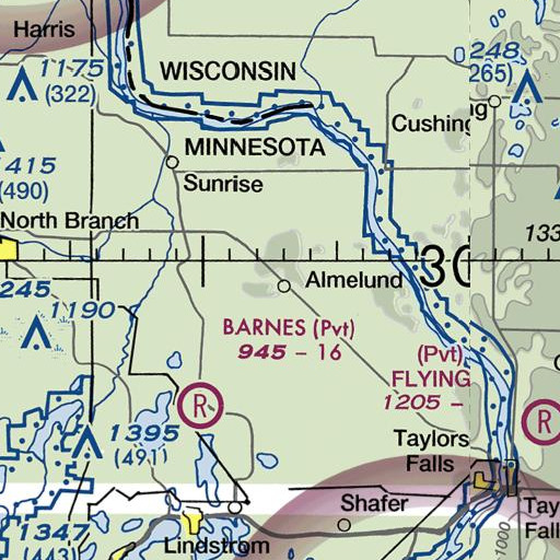 FAA VFR chart of Triangle Park, MN